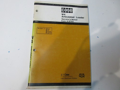 Case wheel loader manual - loader,