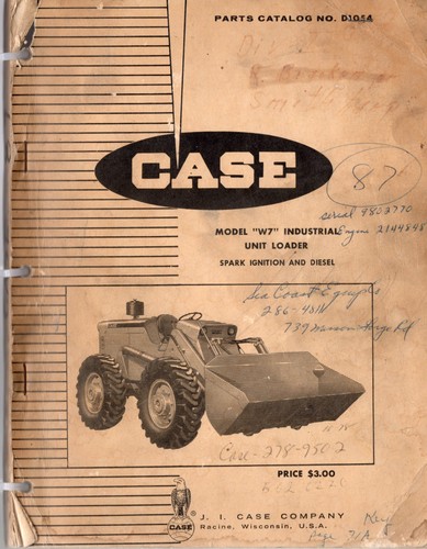 Case wheel loader parts - case, w7